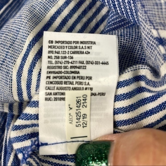 AMERICAN Eagle women’s Poet off the shoulder‎ cropped tie top xxL NWT Boho - Picture 5 of 9